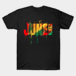 Colorful Effect Vintage African Colored Freedom Juneteenth T-Shirt